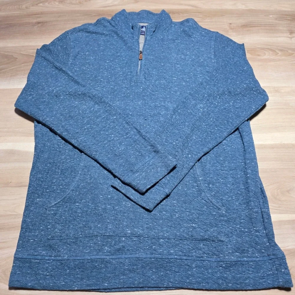 Johnnie-O Quarter Zip Pullover Mens XL Mariner Blue JMKO1980 Sully Sweatshirt‎